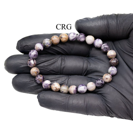 QTY 1 - Purple Dragon Jasper Stretch Bracelet / 8mm AVG - Crystal River Gems