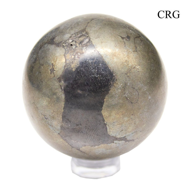 QTY 1 - Pyrite Gemstone Sphere / 40-50mm AVG - Crystal River Gems