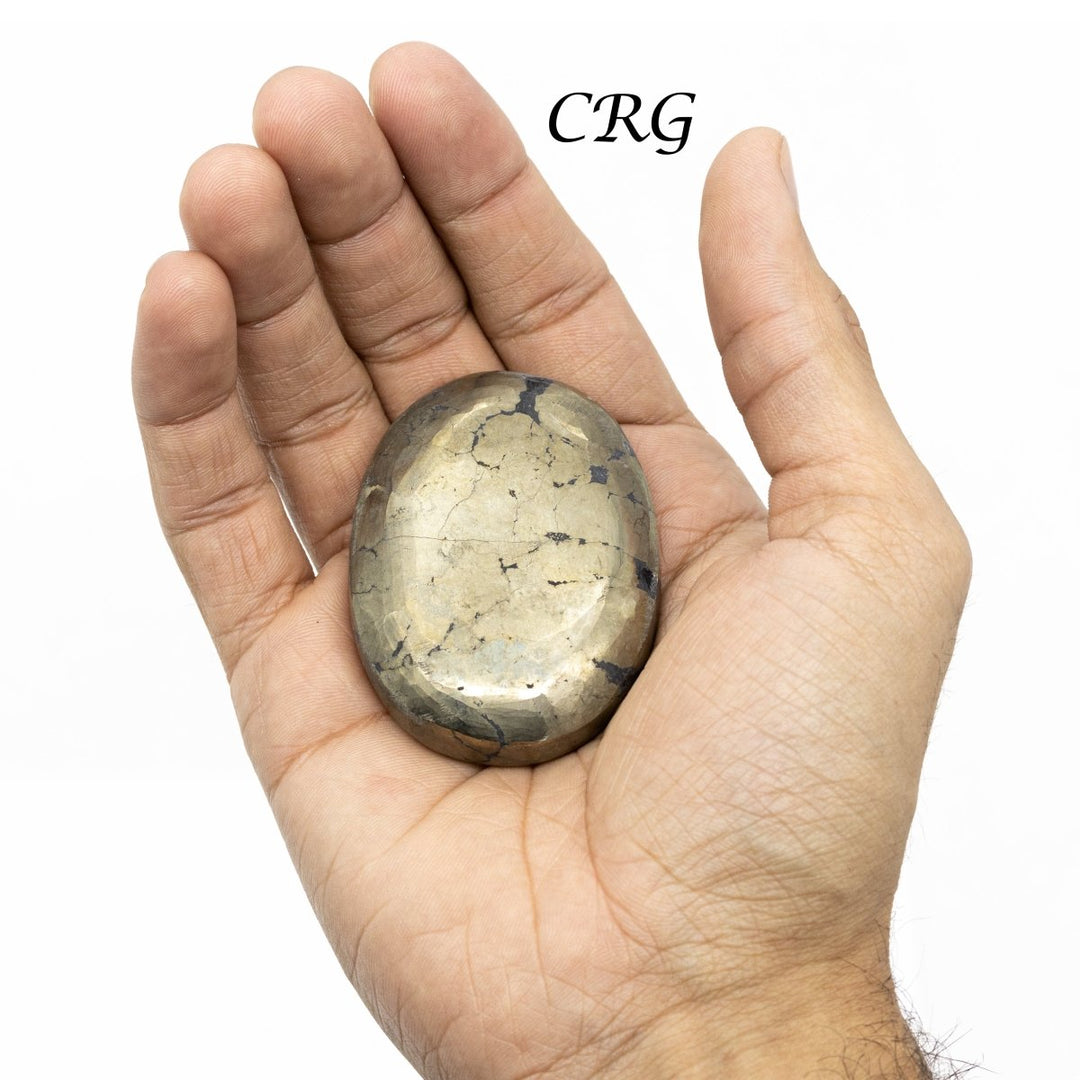 QTY 1 - Pyrite Palm Stone / 2" Avg