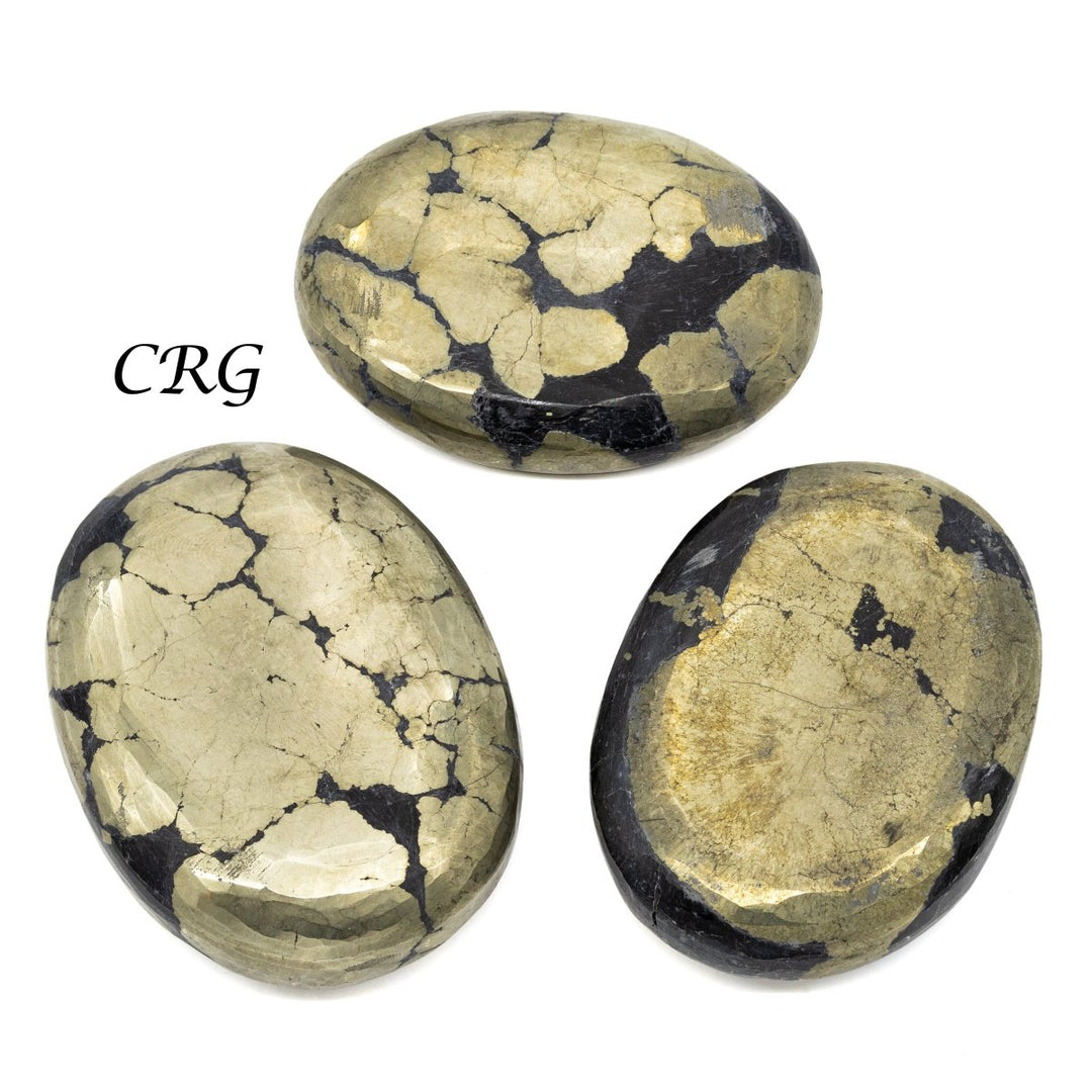 QTY 1 - Pyrite Palm Stone / 2" Avg