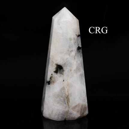 QTY 1 - Rainbow Moonstone Thick Point / 2.5" AVG - Crystal River Gems