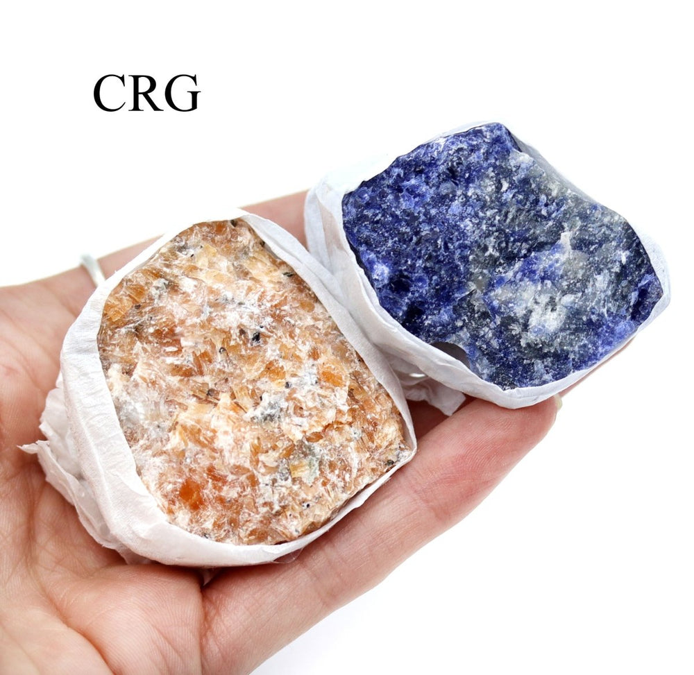 QTY 1 - Rough Assorted Minerals Medium Flat / 1-2" AVG