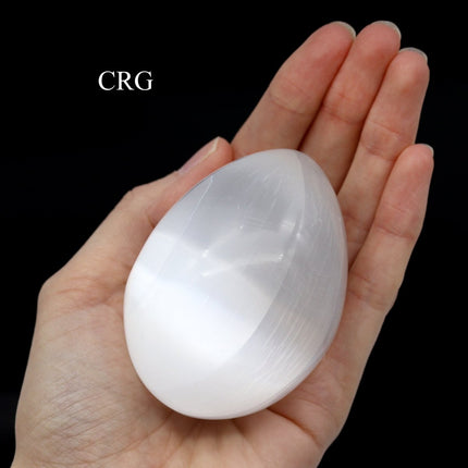 QTY 1 - Selenite Egg / 60-70mm AVG - Crystal River Gems