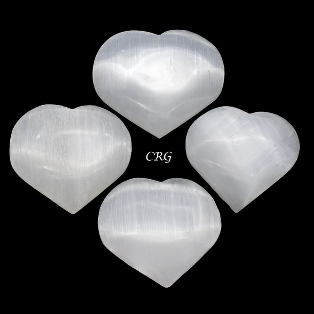 QTY 1 - Selenite Heart / 10cm AVG - Crystal River Gems