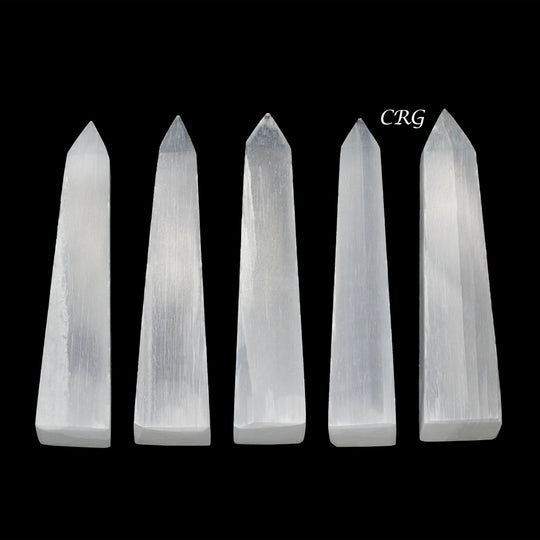 Selenite Obelisk Tower 4 to 5 Inches (1 Piece)Crystal River Gems