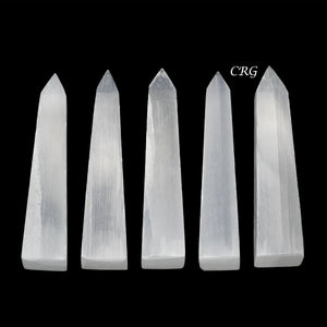 Selenite Obelisk Tower 4 to 5 Inches (1 Piece)