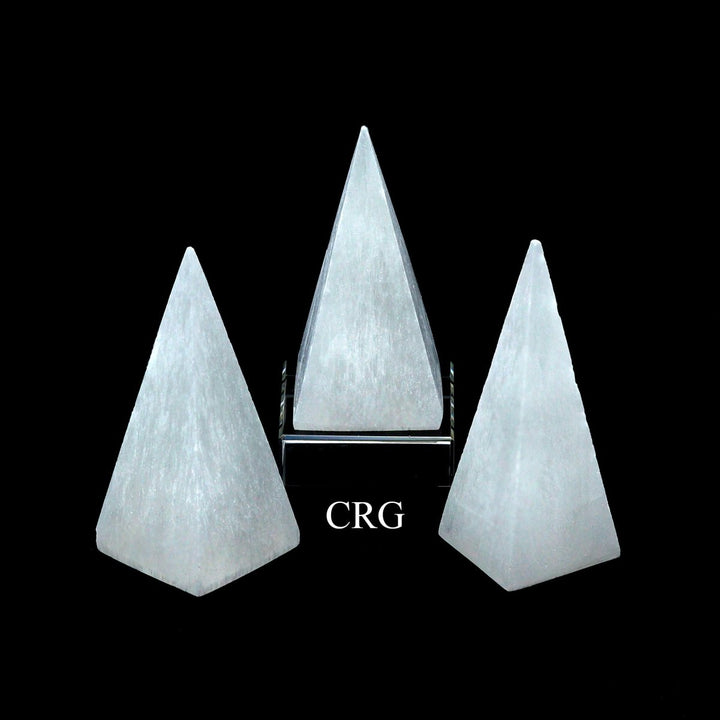 QTY 1 - Selenite Pyramid / 4-4.5" AVG