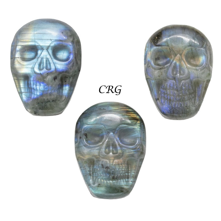 Qty 1 - Skull Labradorite Super Flash CarvingCrystal River Gems