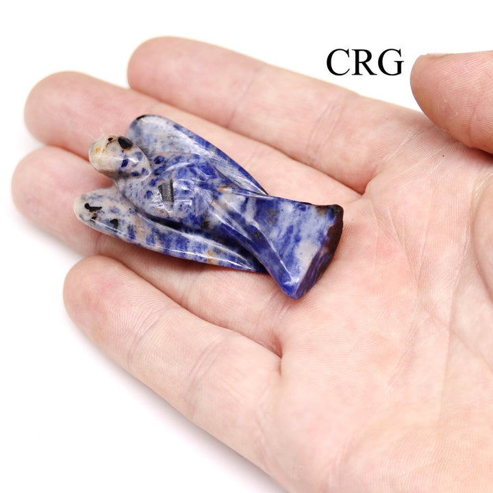 QTY 1 - Sodalite Gemstone Pocket Angel / 2" AVGCrystal River Gems