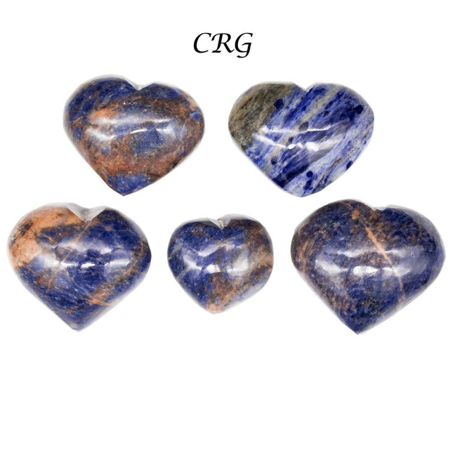 QTY 1 - Sodalite Puffy Heart / 1-1.5" AVG - Crystal River Gems