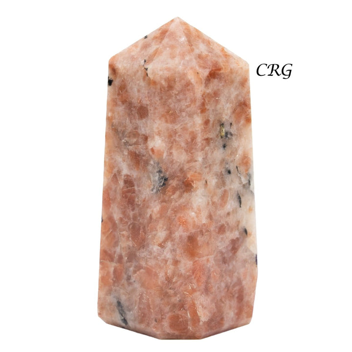 QTY 1 - Sunstone Point from India / 3 - 5" AvgCrystal River Gems