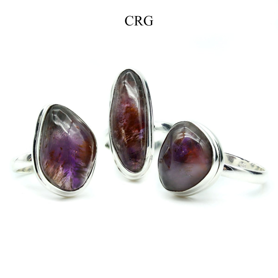 QTY 1 - Super 7 Amethyst 925 Sterling Silver Ring - CHOOSE YOUR SIZECrystal River Gems