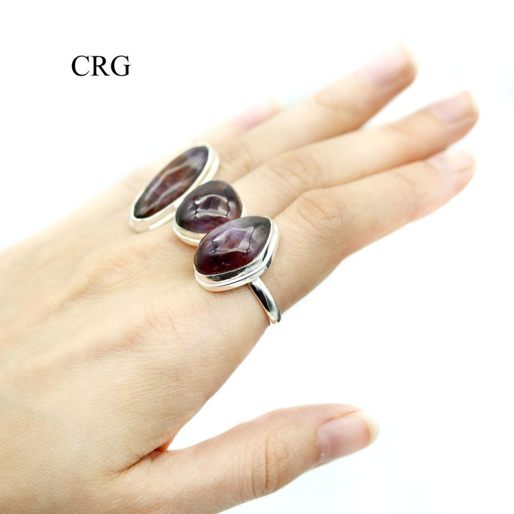 QTY 1 - Super 7 Amethyst 925 Sterling Silver Ring - CHOOSE YOUR SIZECrystal River Gems