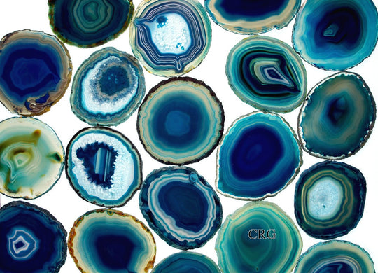 QTY 1 - Teal Agate Slice / 5.5" - 6" / #6Crystal River Gems