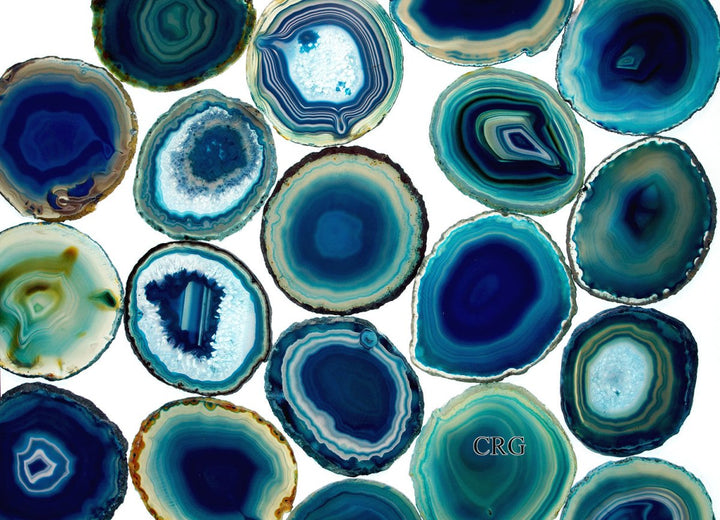 QTY 1 - Teal Agate Slice / 5.5" - 6" / #6Crystal River Gems