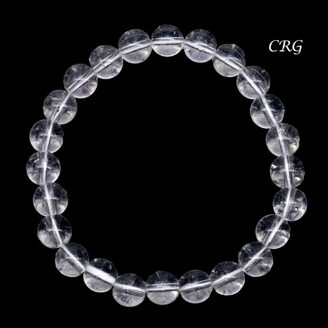 Quartz Tumbled Bracelet (1 Piece) Size 8 mm Crystal Bead Stretch Jewelry