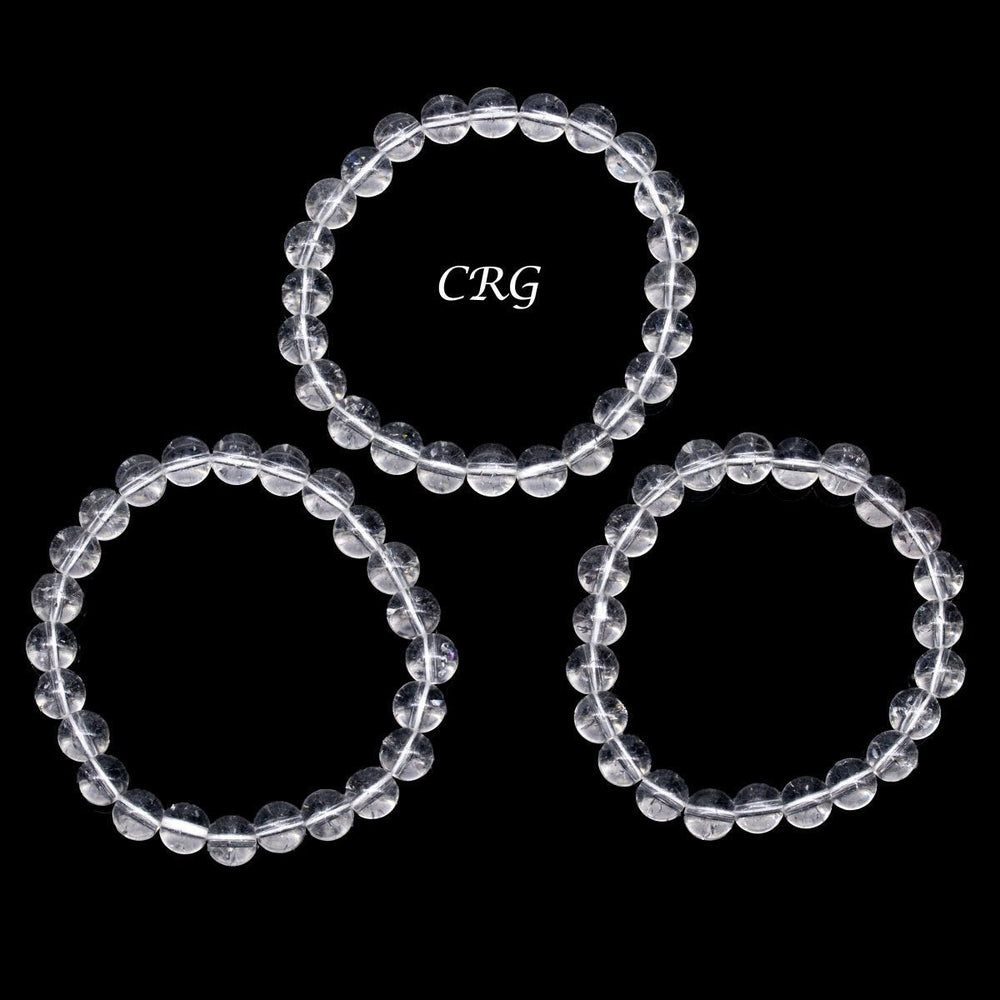 Quartz Tumbled Bracelet (1 Piece) Size 8 mm Crystal Bead Stretch Jewelry