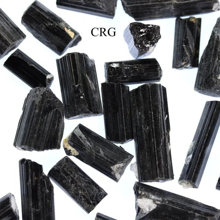 Raw Black Tourmaline Crystals (25g Lot) (Extra Quality)Crystal River Gems