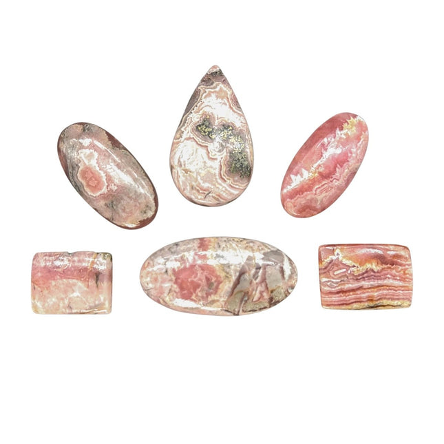 Rhodochrosite Cabochons (75 Gram Lot) Jewelry Making Cabs Random Shapes And Sizes