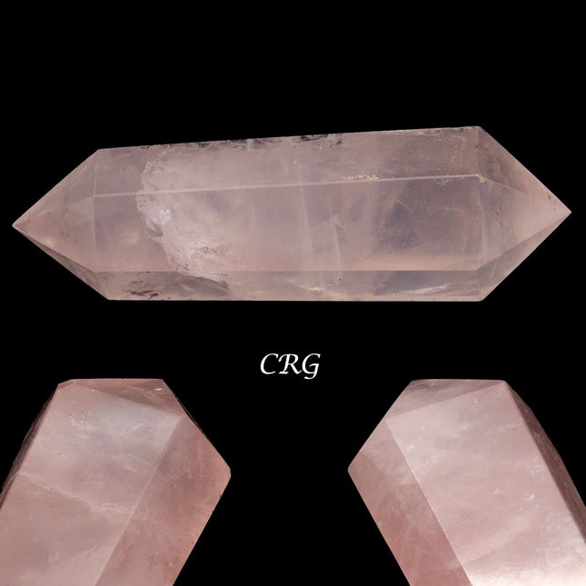 Rose Quartz Double Terminated Point (4 Pieces) Size 3 Inches 6-Sided Crystals