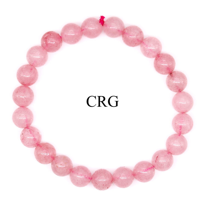 Rose Quartz Tumbled Bead Stretch Bracelet - 8 mm - QTY 1Crystal River Gems