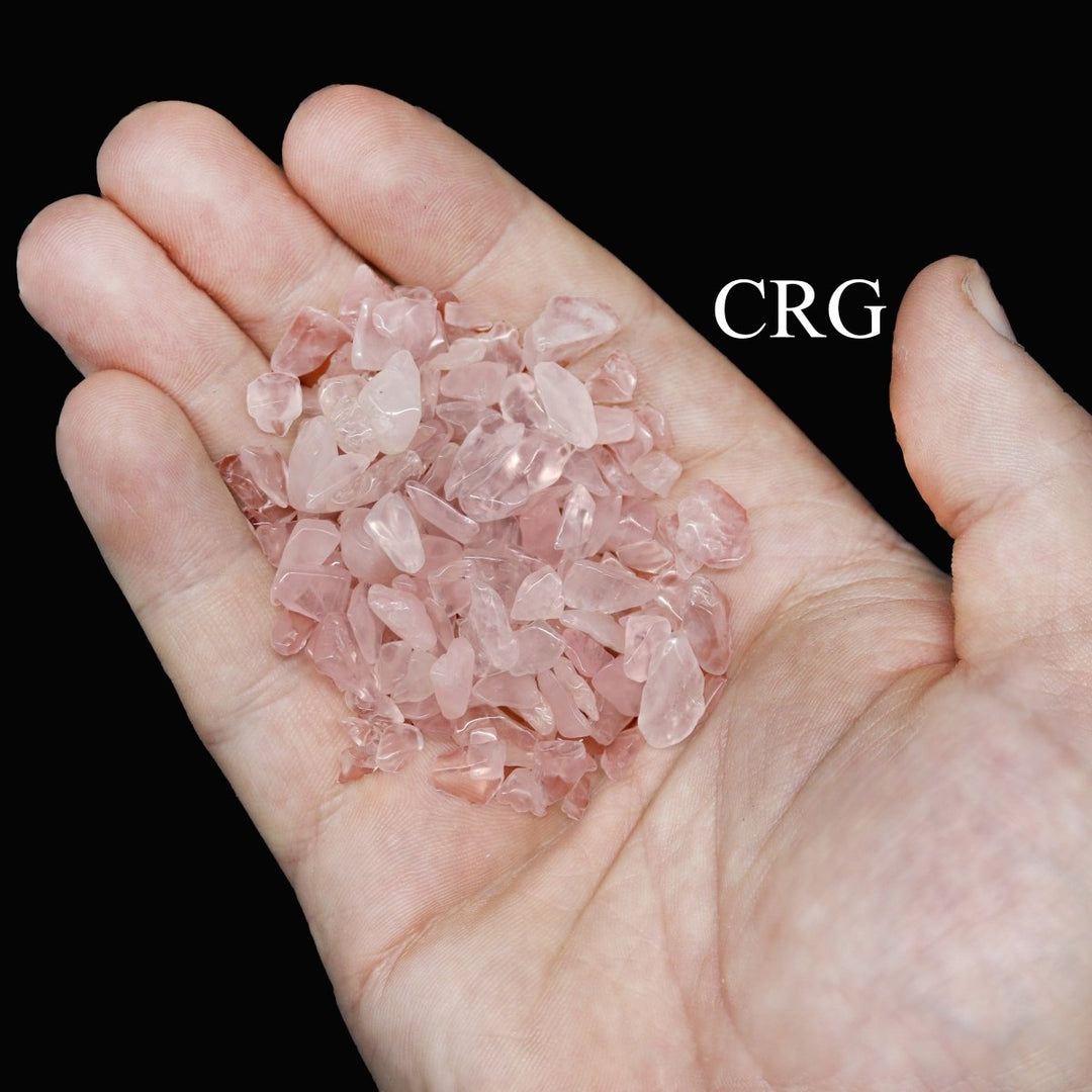 Rose Quartz Tumbled Chips (1 Kilogram) Size 5 to 20 mm Bulk Wholesale Lot CrystalsCrystal River Gems