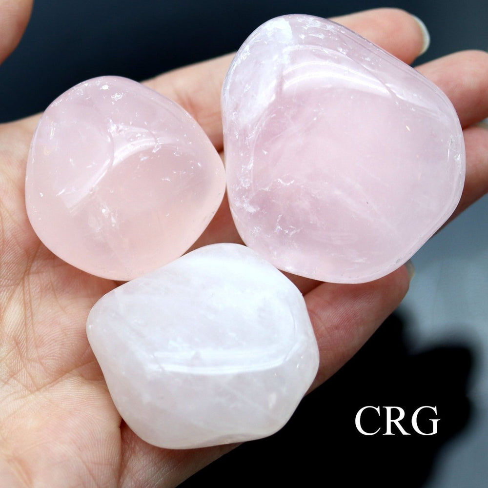Rose Quartz Tumbled Gemstones from Brazil - 20-60 mm - 1 LB. LOT