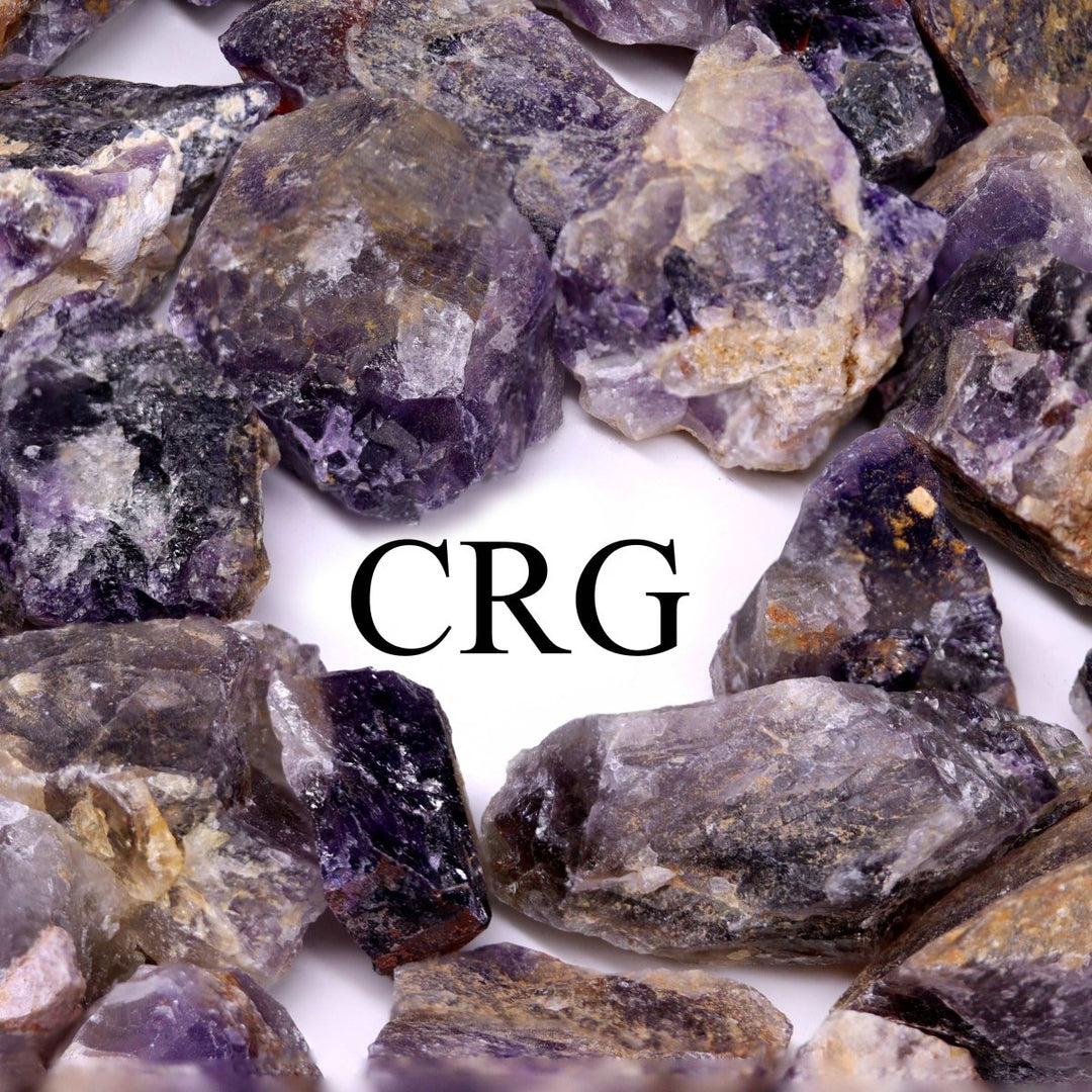 Zebra Amethyst Rugh Rough Amethyst / 25-40mm AVG - 1 KILO LOT - Crystal River Gems