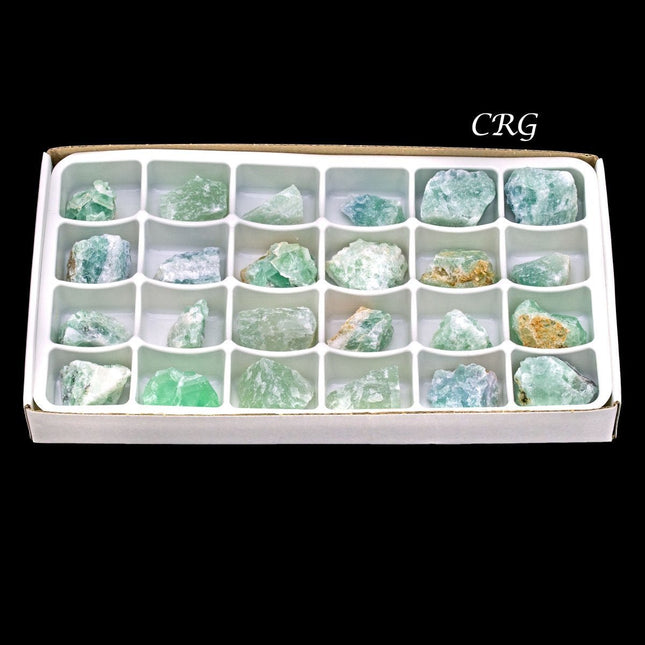 Rough Fluorite Boxed Flat (24 Pieces) (1.25 to 1.75 Inches) Bulk Wholesale Crystals Minerals Gemstones - Crystal River Gems
