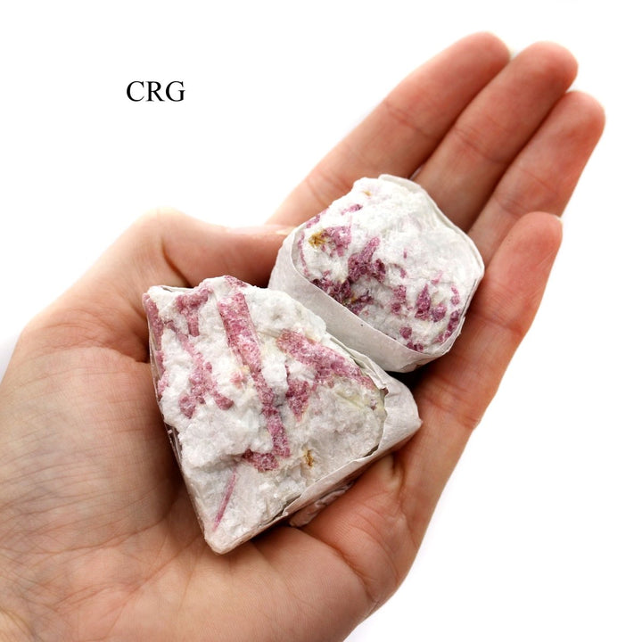 Rubellite and Pink Tourmaline in Matrix - Medium Flat
