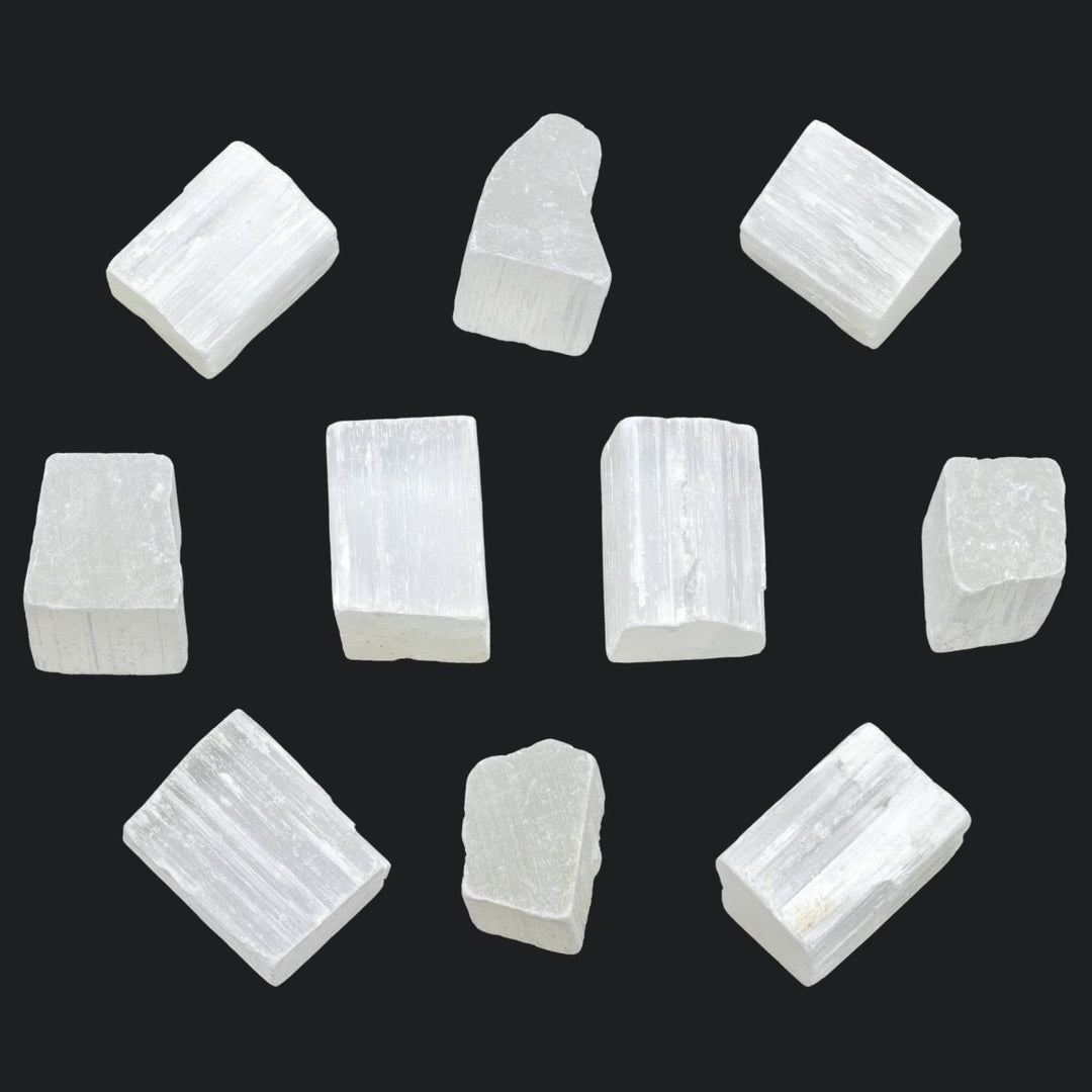 Selenite Rough (Size 1 To 2 Inches) Wholesale Raw Crystals Minerals Gemstones