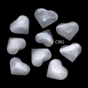 Selenite Pocket Hearts 4cm