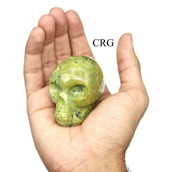 Serpentine Skull (1 Piece) Size 45 to 55 mm Crystal Gemstone Head Carving