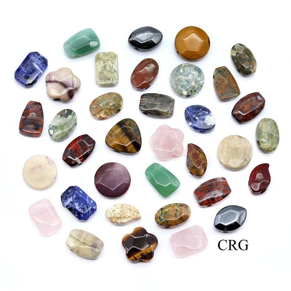 SET OF 15 - Assorted Gemstones & Shapes / Small Drilled PendantsCrystal River Gems