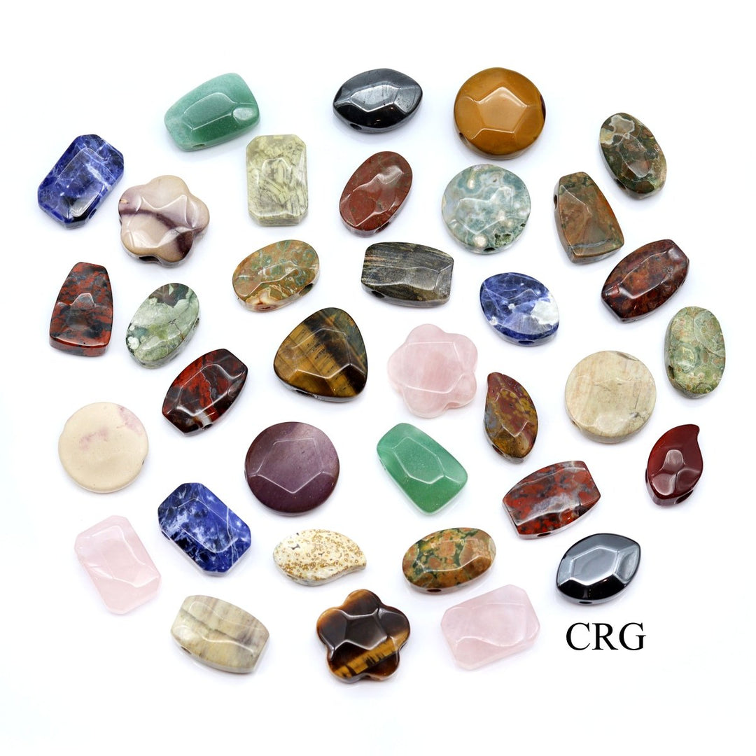 SET OF 15 - Assorted Gemstones & Shapes / Small Drilled PendantsCrystal River Gems