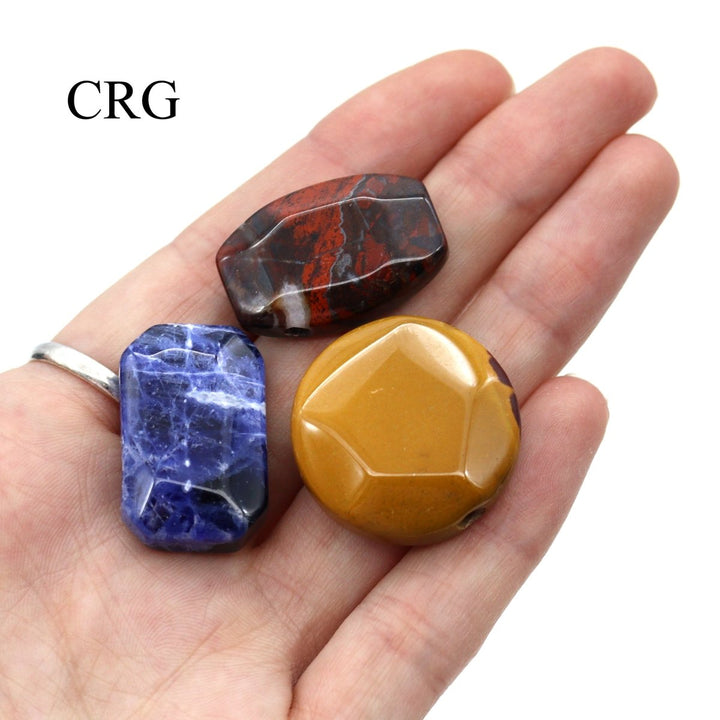 SET OF 15 - Assorted Gemstones & Shapes / Small Drilled PendantsCrystal River Gems