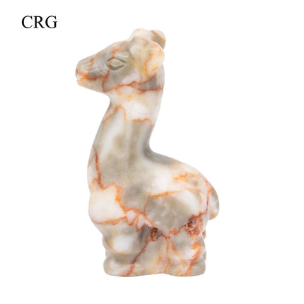 SET OF 2 - Assorted Gemstone Giraffes / 1.5" AVG