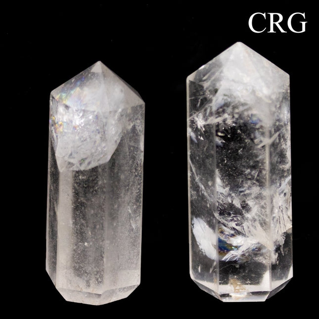 SET OF 2 - Crystal Quartz Mini Towers / 50mm AVG - Crystal River Gems