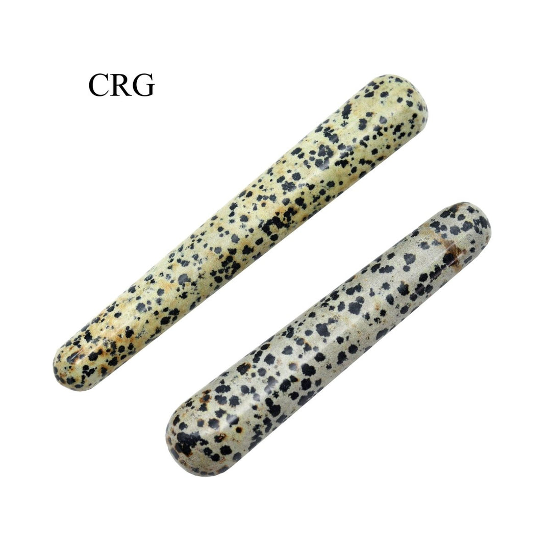 SET OF 2 - Dalmatian Jasper Massage Wands / 3 - 5" AVGCrystal River Gems