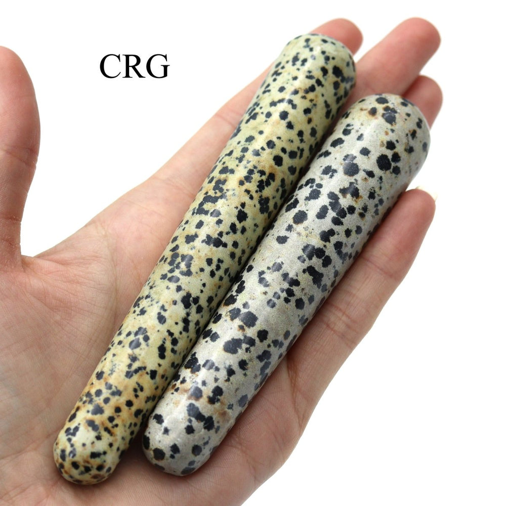 SET OF 2 - Dalmatian Jasper Massage Wands / 3 - 5" AVGCrystal River Gems