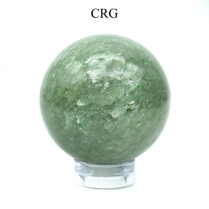 SET OF 2 - Green Aventurine Spheres / 25-40mm AVG - Crystal River Gems