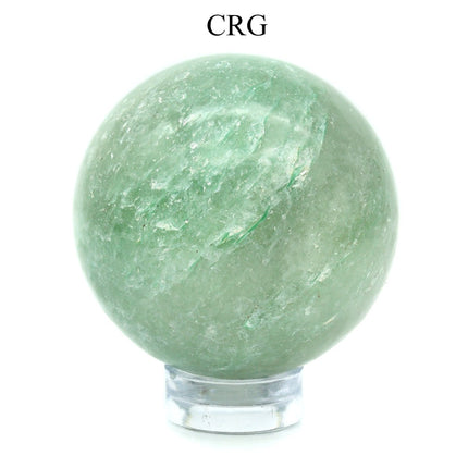 SET OF 2 - Green Aventurine Spheres / 25-40mm AVG - Crystal River Gems