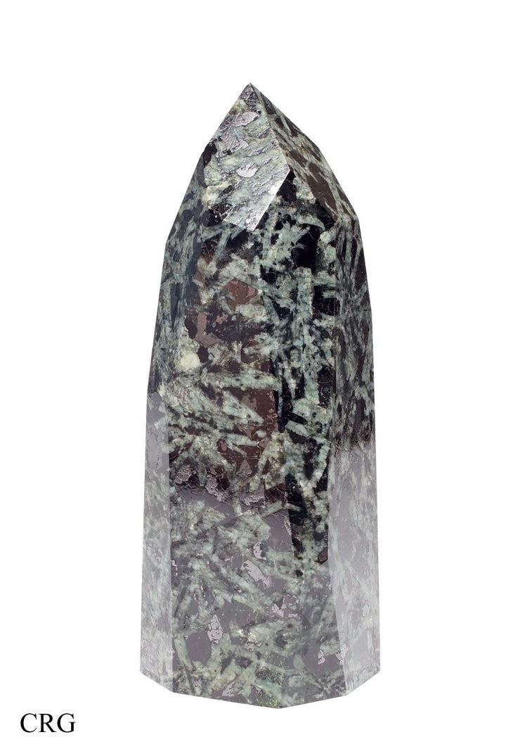 SET OF 2 - Hand - Carved Galaxy Jasper Freeform / 3.5" AVGCrystal River Gems