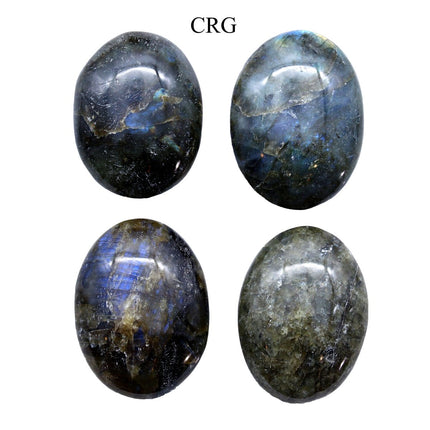 SET OF 2 - Labradorite Palm Stone / 50mm AVG - Crystal River Gems