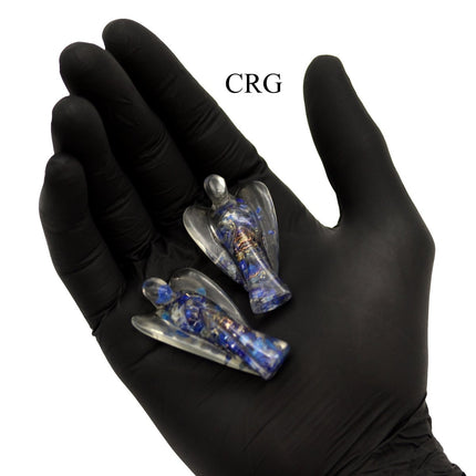 SET OF 2 - Lapis Lazuli Orgonite Angels / 50mm AVG - Crystal River Gems