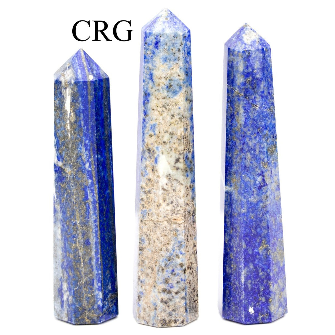 SET OF 2 - Lapis Obelisk Towers / 3 - 5" AVGCrystal River Gems