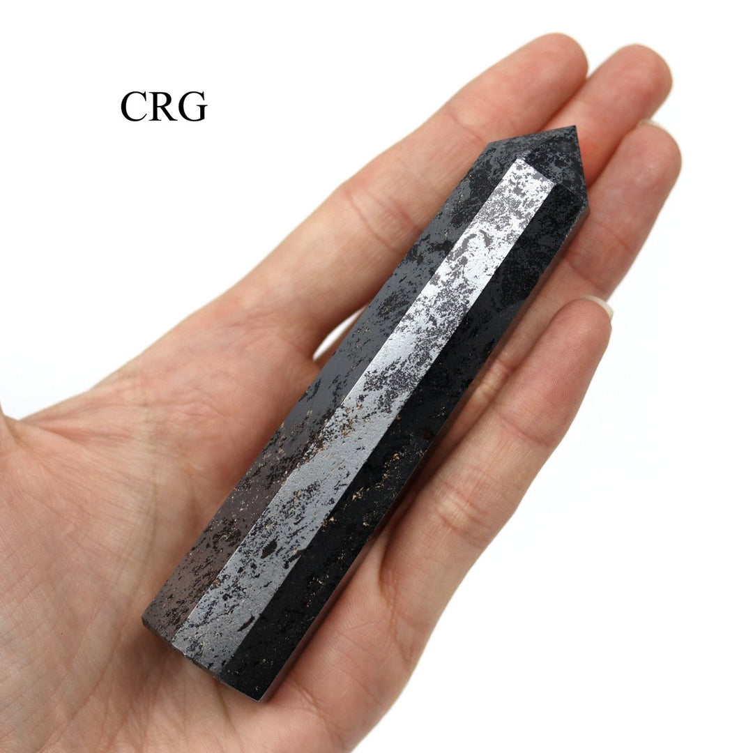 SET OF 2 - Mixed Shape Hematite Towers / 3 - 5" AVGCrystal River Gems