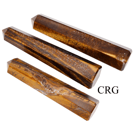 SET OF 2 - Mixed Shape Tiger's Eye Towers / 3 - 5" AVGCrystal River Gems