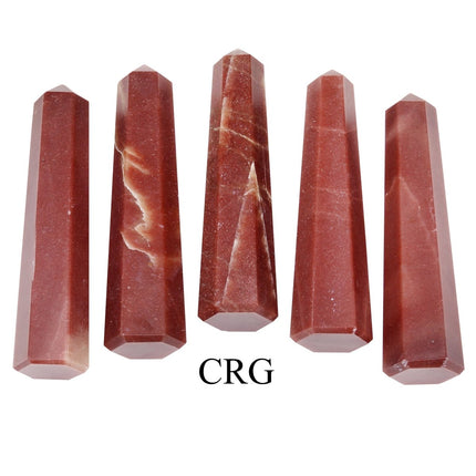 SET OF 2 - Pink Aventurine Gemstone Obelisk Point / 2-3" AVG