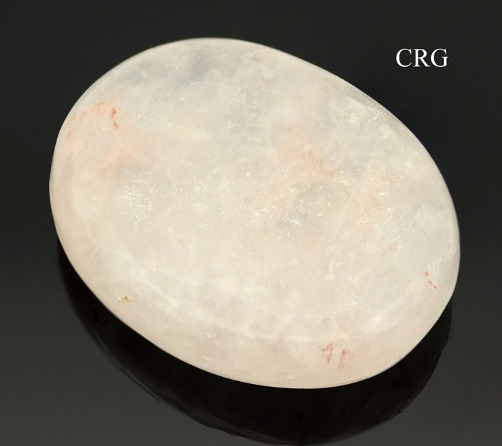 SET OF 2 - Rose Quartz Palm Stones / 50mm AvgCrystal River Gems